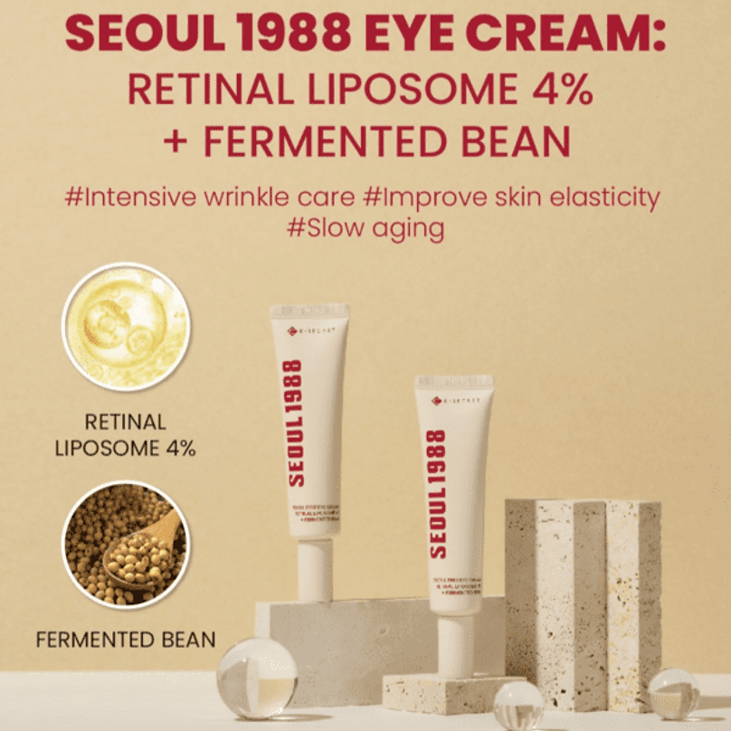 K-SECRET SEOUL 1988 Eye Cream: Retinal Liposome 4% + Fermented Bean