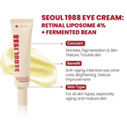 K-SECRET SEOUL 1988 Eye Cream: Retinal Liposome 4% + Fermented Bean